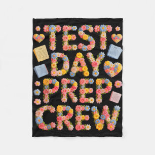 Humour test day prep crew everything is fine fleece blanket