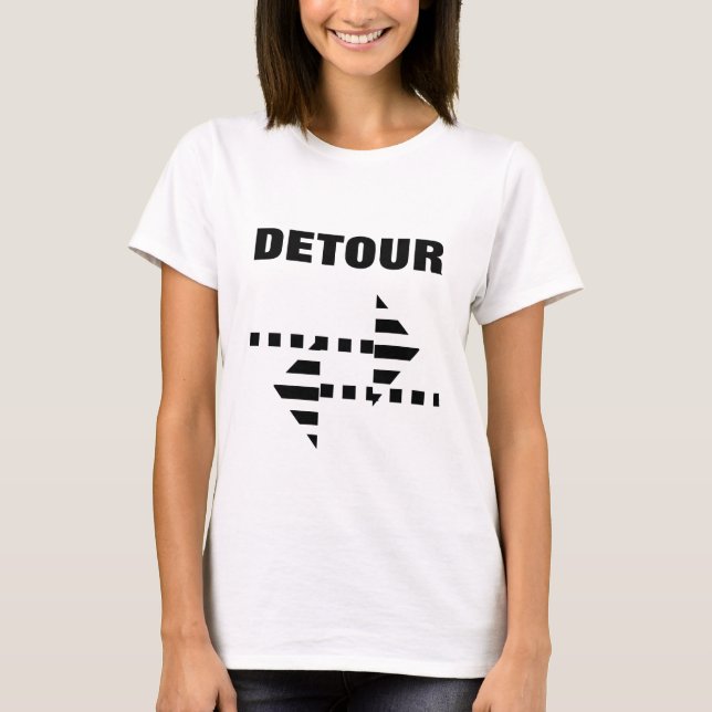 humour text and arrows bold graphic design t shirt (Front)