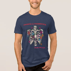 Humour Thorns & Thoracics-Nurse Gothic Skeleton Me Tri-Blend Shirt