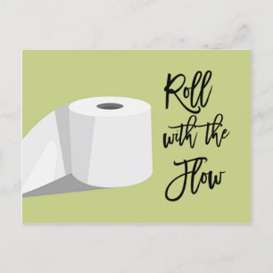 Humour Toilet Paper Posteponed Wedding Announcemen Holiday Postcard
