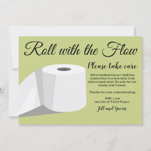 Humour Toilet Paper Postponed Wedding Announcement