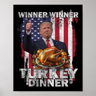 Humour Trump Vance Winner Winner Turkey Dinner Tha Poster