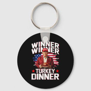 Humour Trump Winner Winner Turkey Dinner Thanksgiv Key Ring