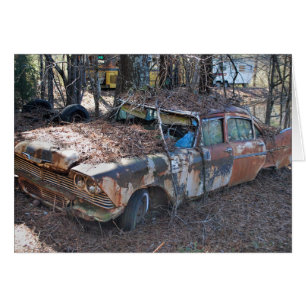 Humour, Vintage Wrecked Car