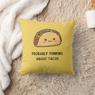 Humour Warmth Taco-Loving Energy Cheerful Golden Cushion
