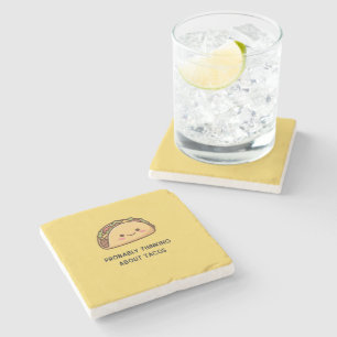 Humour Warmth Taco-Loving Energy Cheerful Golden Stone Coaster