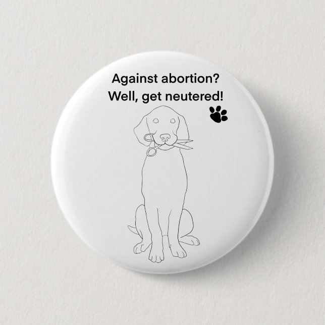 Humourous Abortion rights  6 Cm Round Badge (Front)