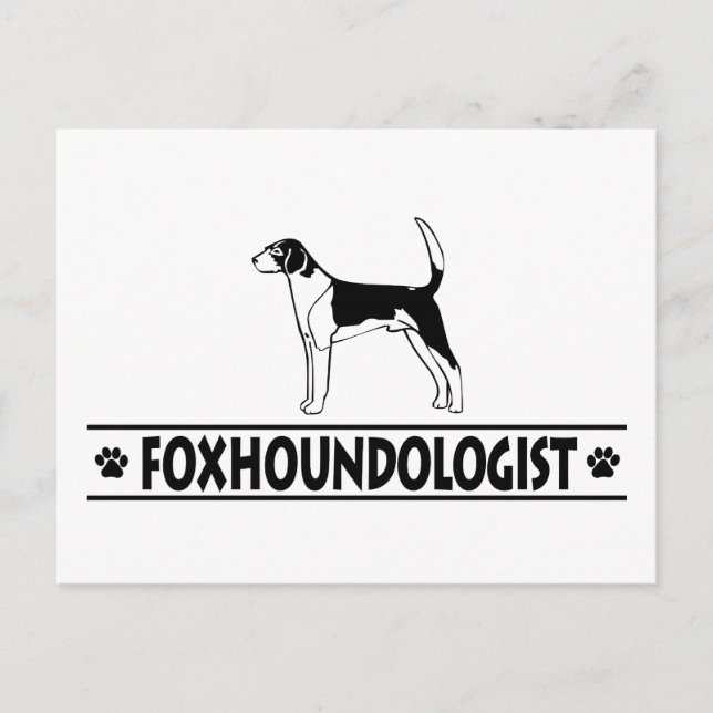 Humourous AMERICAN FOXHOUND Postcard (Front)