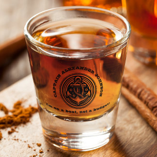 Humourous Anchor intertwined with Rope Captain's Shot Glass
