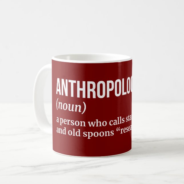 Humourous Anthropologist Definition Coffee Mug (Front Left)
