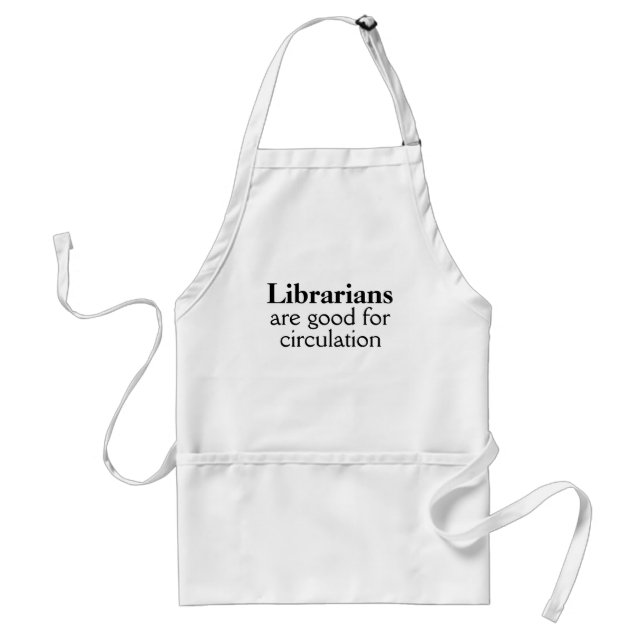 Humourous Apron for Librarians Circulation Pun (Front)