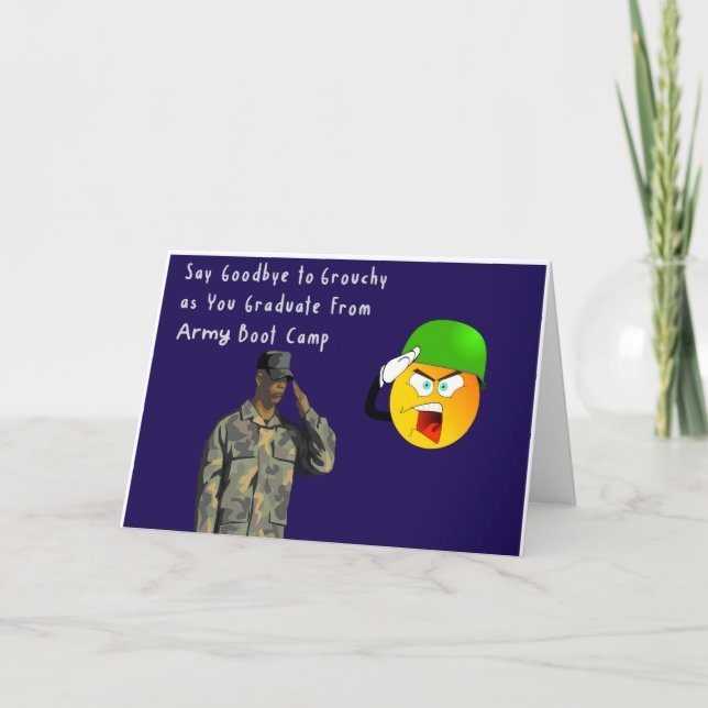 Humourous Army Boot Camp Graduation Card (Front)