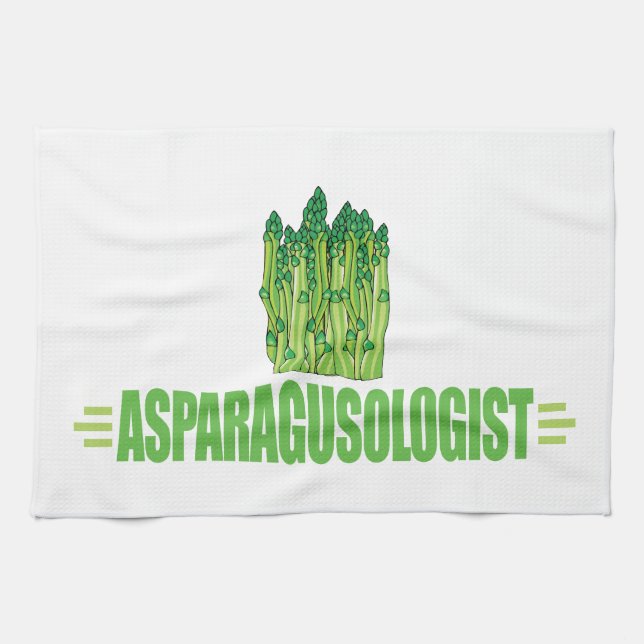 Humourous Asparagus Lover Tea Towel (Horizontal)