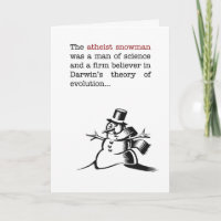 Humourous Atheist Snowman Christmas Card