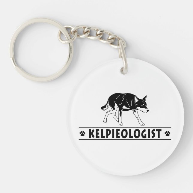 Humourous Australian Cattle Dog Key Ring (Front)