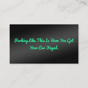 Humourous Bad Parking Business Card