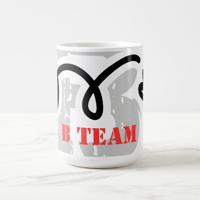 Humourous badminton coffee mug with funny joke (Center)