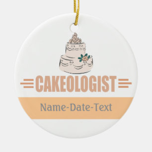 Humourous Baker Ceramic Ornament