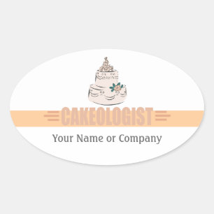 Humourous Baker Oval Sticker