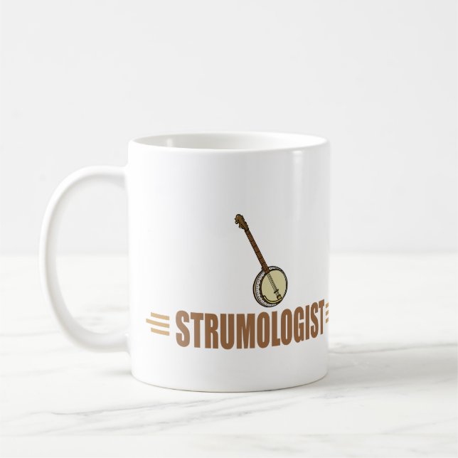 Humourous Banjo Player Coffee Mug (Left)