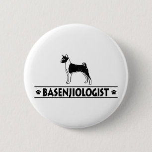Humourous BASENJI DOG 6 Cm Round Badge