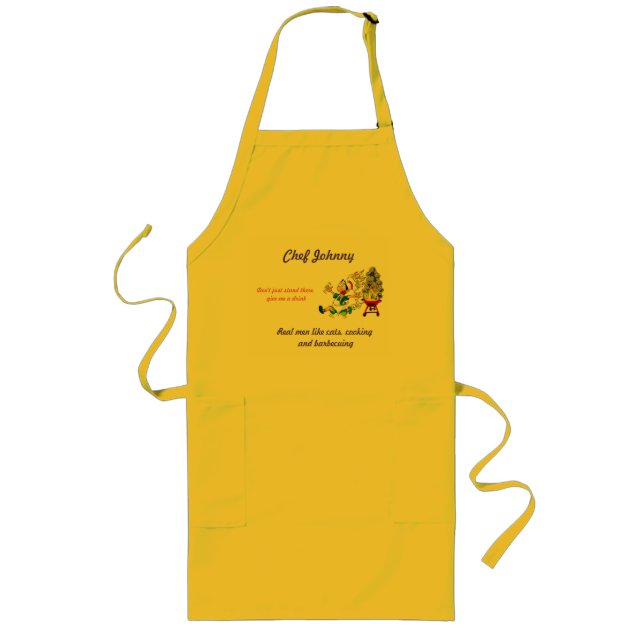 Humourous BBQ  Apron for Men (Front)