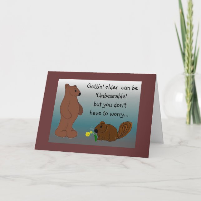 Humourous Bear Birthday Card (Front)