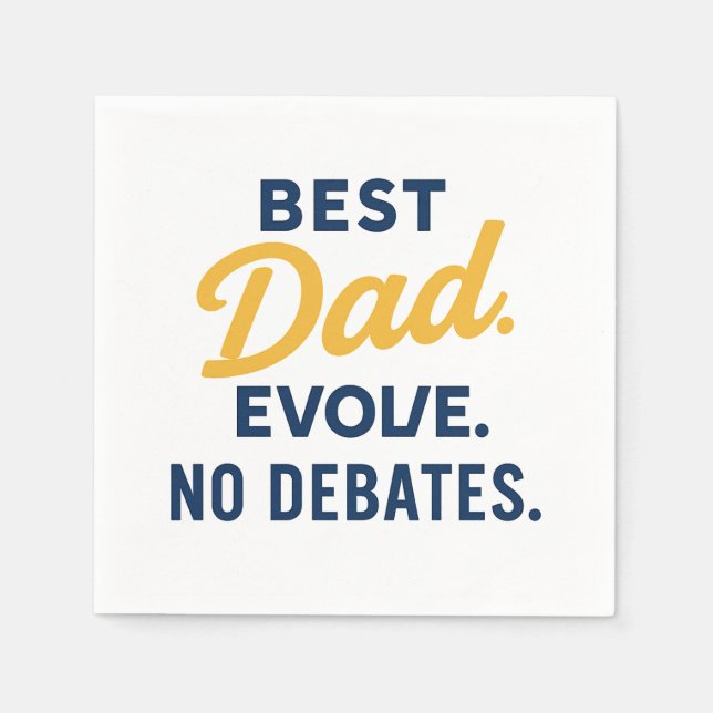 Humourous "BEST DAD EVER" Paper Napkin/Coaster Napkin (Front)
