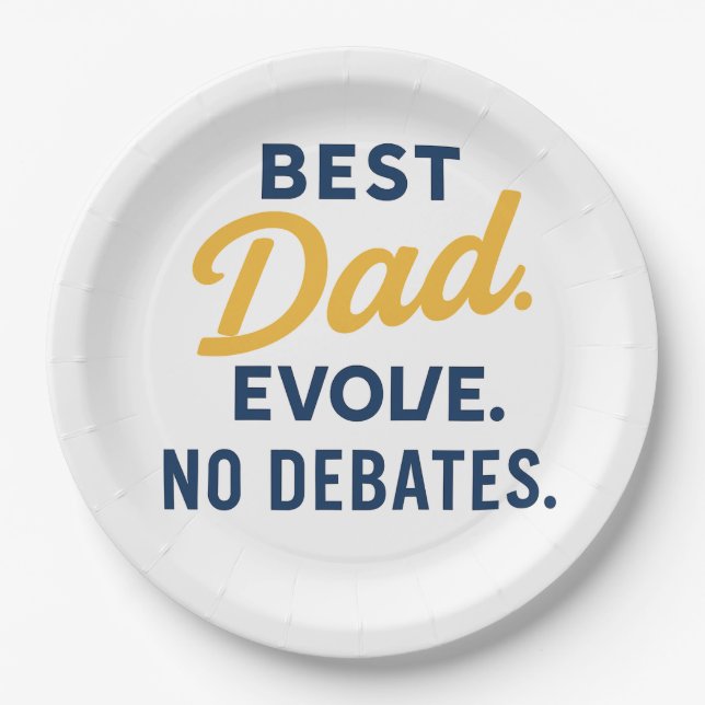 Humourous "BEST DAD EVER" Party Plate (Front)