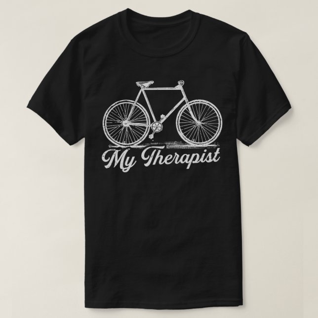 Humourous Bicyclist Bicycling Cyclist Wheels Enthu T-Shirt (Design Front)