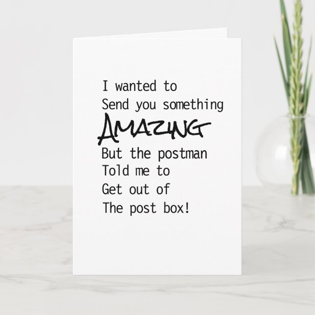 Humourous Birthday Card Amazing (Front)