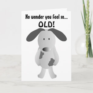 Humourous Birthday Card Dog Years