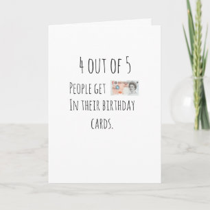 Humourous Birthday Card Money