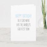 Humourous Birthday Dad from son Card<br><div class="desc">Funny quotes to crack even the hardest nuts ; )</div>