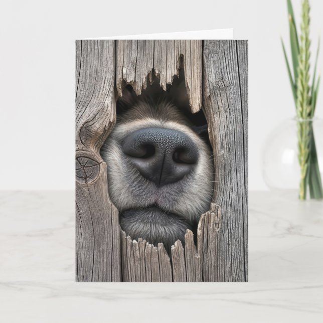 Humourous Birthday Dog Nose Card (Front)