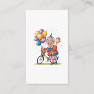 Humourous Birthday Gift for Grandma Riding Bike Enclosure Card