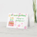 Humourous Birthday Indulgence Card<br><div class="desc">A pretty card with a humourous view on birthday indulgence that women will understand.  Guaranteed to result in smiles,  head nods,  and increased eagerness to indulge in birthday fun :)</div>