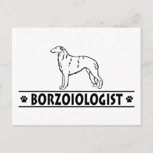Humourous Borzoi Dog Postcard