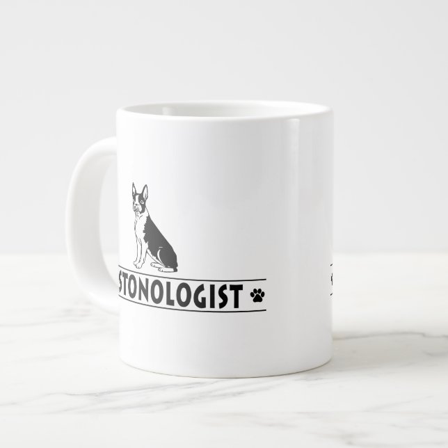 Humourous Boston Terrier Large Coffee Mug (Front Left)