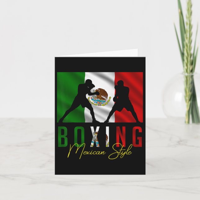 Humourous Boxing Mexican Sparring Kickboxing Kickb Card (Front)
