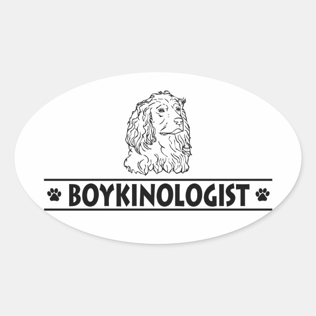 Humourous Boykin Spaniel Oval Sticker (Front)