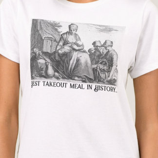 Humourous Breastfeeding Vintage Mum Illustration T-Shirt