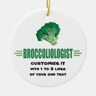 Humourous Broccoli Ceramic Ornament