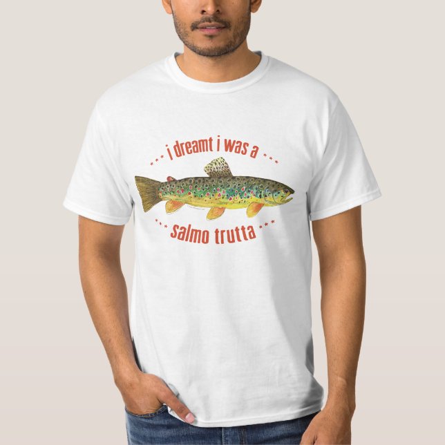 Humourous Brook Trout Fish, Fishing T-Shirt (Front)
