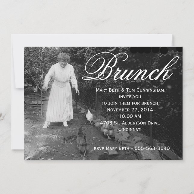 Humourous Brunch Party Invitation (Front)