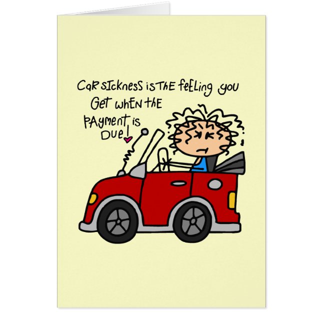 Humourous Car Sickness (Front)