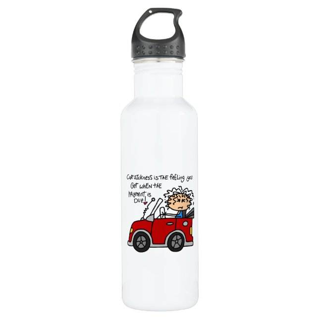 Humourous Car Sickness 710 Ml Water Bottle (Front)