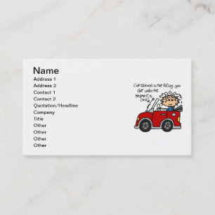 Humourous Car Sickness Business Card