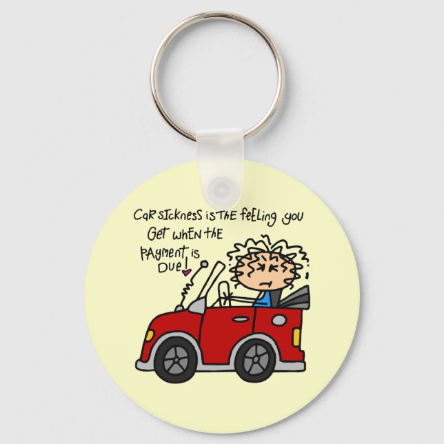 Humourous Car Sickness Key Ring (Front)