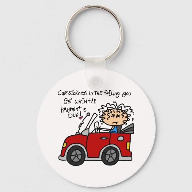 Humourous Car Sickness Key Ring (Front)